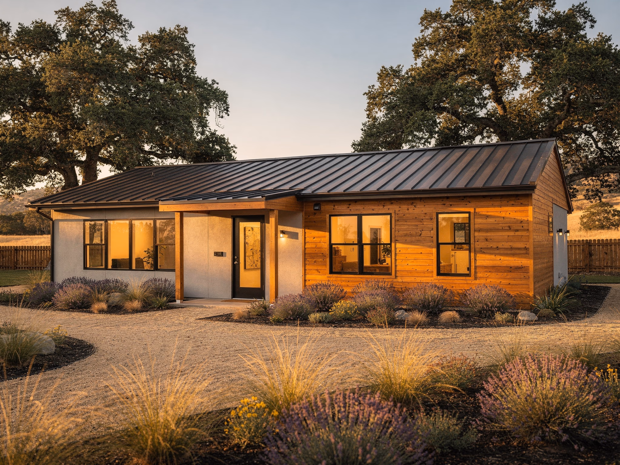 Modern detached ADU with clean lines in a Sacramento backyard
